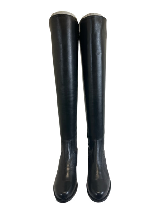 Stuart Weitzman Shoe Size 5.5 Black Leather Upper Almond Toe Textile Boots Black / 5.5