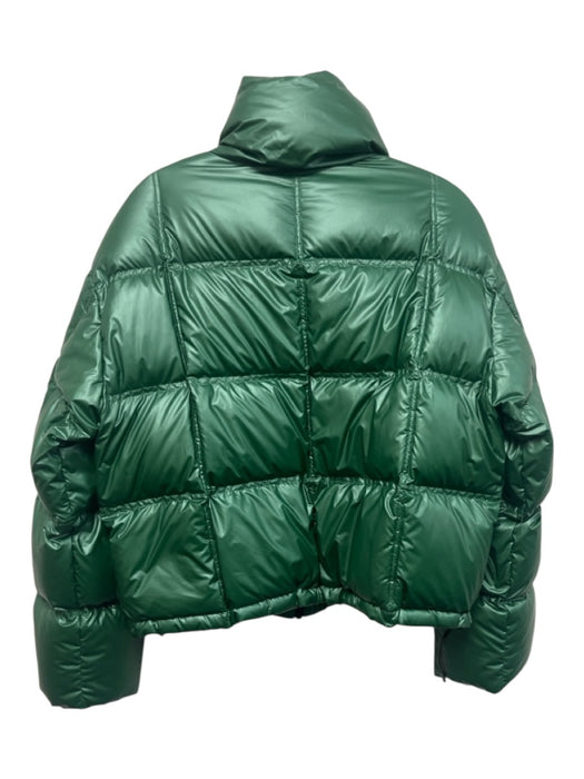 Antonio Melani Size Small Green Polyester Down Fill Zip Front Puffer Jacket Green / Small