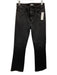Paige Size 24 Black Rayon & Cotton Coated High Rise Boot Cut Jeans Black / 24