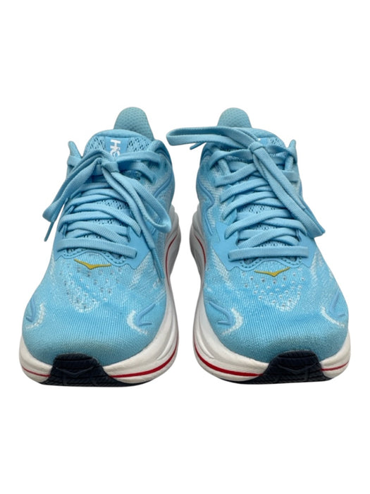 Hoka Shoe Size 6 Blue & White Synthetic Lace Up Running Perforated Sneakers Blue & White / 6