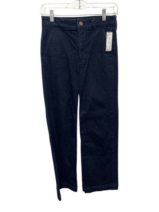 J Crew Size 24 Dark Wash Cotton Blend Trouser High Rise Zip Fly Jeans Dark Wash / 24