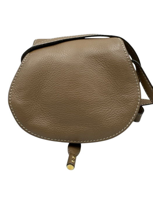 Chloe Brown Leather Flap Top Saddle Crossbody Mini Bag Brown / S