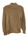 J Crew Size XS Light Brown Cotton Mock Neck Rib Knit Sweater Light Brown / XS