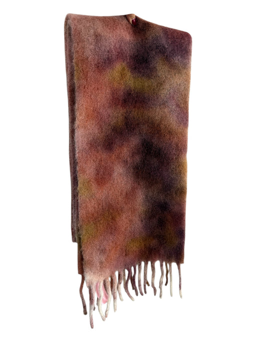 Acne Studio Pink & Orange Alpaca Blend Fringe Tie Dye Rectangle scarf Pink & Orange / One Size