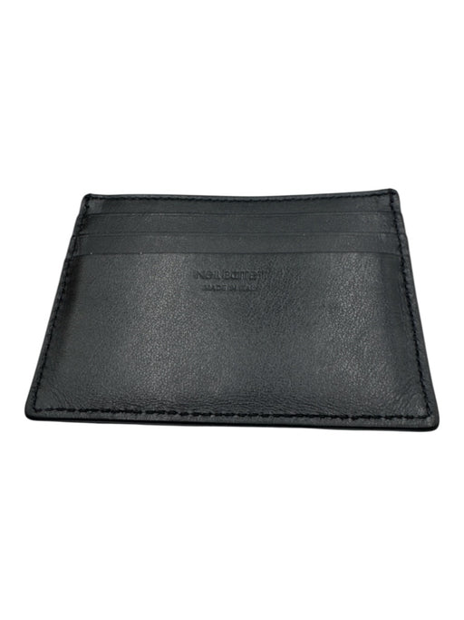 Neil Barrett Navy & White Leather Lightning Bolt Cardholder Men's Wallet Navy & White