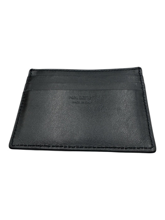 Neil Barrett Navy & White Leather Lightning Bolt Cardholder Men's Wallet Navy & White