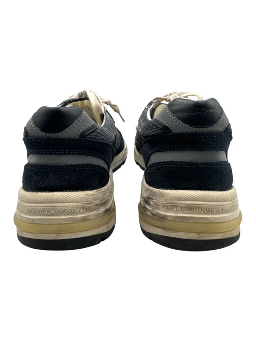 Golden Goose Shoe Size 44 Navy & White Suede & Mesh Solid Sneaker Low Top Shoes Navy & White / 44