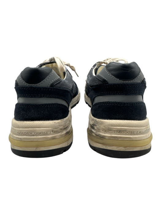 Golden Goose Shoe Size 44 Navy & White Suede & Mesh Solid Sneaker Low Top Shoes Navy & White / 44