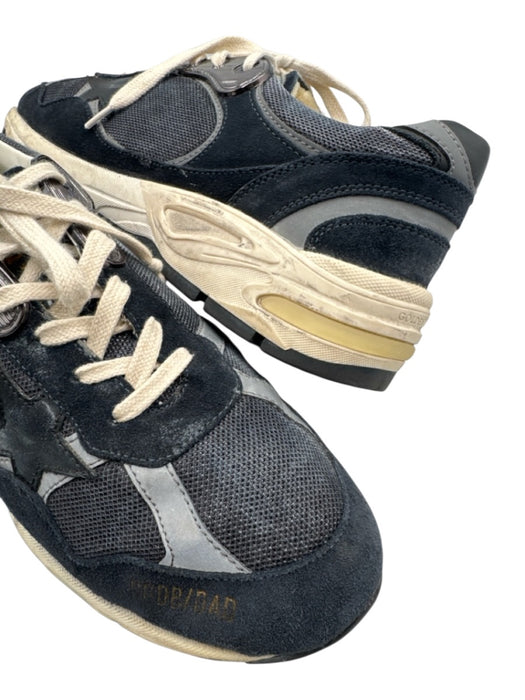 Golden Goose Shoe Size 44 Navy & White Suede & Mesh Solid Sneaker Low Top Shoes Navy & White / 44