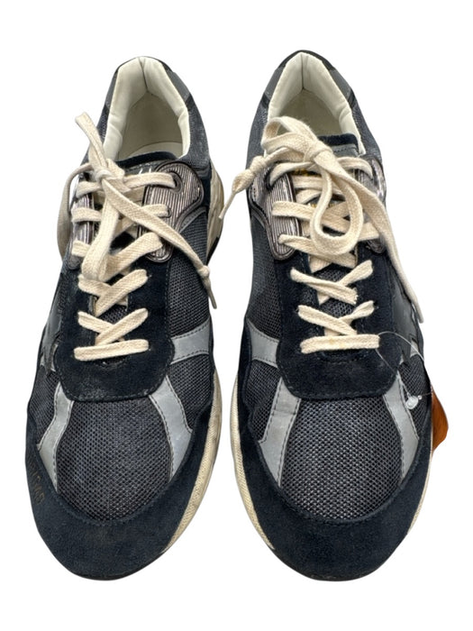 Golden Goose Shoe Size 44 Navy & White Suede & Mesh Solid Sneaker Low Top Shoes Navy & White / 44