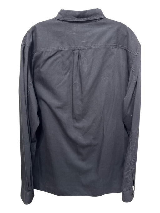 RRL Size L Black Cotton Solid Button Down Men's Long Sleeve Shirt Black / L