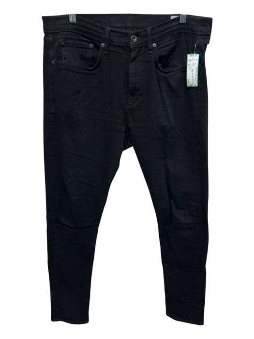 Rag & Bone Size 34 Black Cotton Blend Solid Slim Jean Men's Pants Black / 34