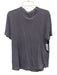 James Perse Size 3 Faded Black Cotton Blend Solid T shirt Crew Short Sleeve Faded Black / 3