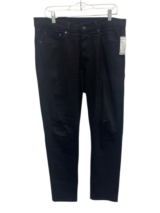 Rag & Bone Size 33 Black Cotton Blend Solid Skinny Jean Men's Pants Black / 33