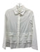 COS Size 2 White Cotton Button Up Long Sleeve Collar Top White / 2