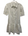 Derek Lam 10 Crosby Size 2 White Cotton 1/2 Sleeve Button Up Collar Midi Dress White / 2