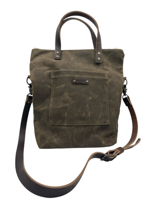 Red House Brown Leather Crossbody Zip Close Flap Bag Brown