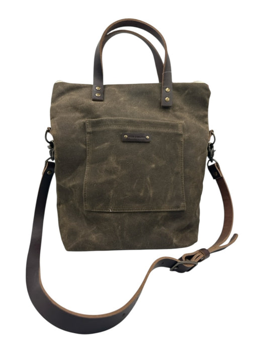 Red House Brown Leather Crossbody Zip Close Flap Bag Brown