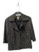 Harolds Size Medium Black & Gold Cotton Blend Collar 3/4 Sleeve metallic Jacket Black & Gold / Medium