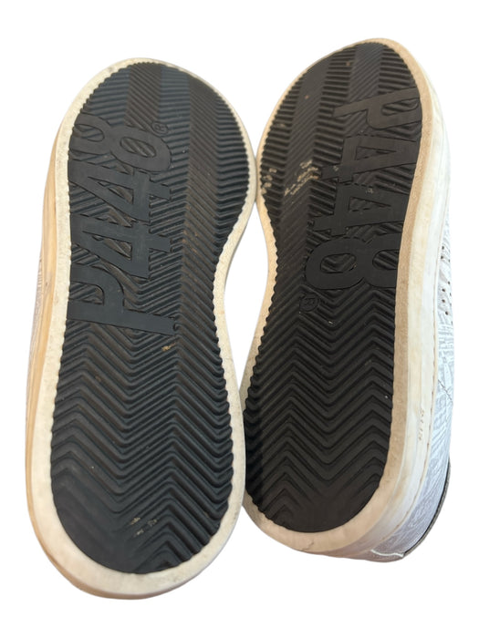 P448 Shoe Size 40 White & Black Manmade Material Sneaker lace up Logo Shoes White & Black / 40