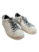 P448 Shoe Size 40 White & Black Manmade Material Sneaker lace up Logo Shoes White & Black / 40