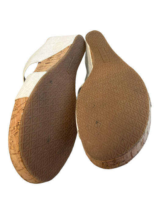 Donald Pliner Shoe Size 10 White Manmade Material Slip On Wedge Open Toe Shoes White / 10