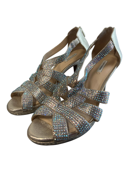 Alex Marie Shoe Size 9 Gold Manmade Material Stiletto Jewel Open Toe Shoes Gold / 9