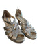 Alex Marie Shoe Size 9 Gold Manmade Material Stiletto Jewel Open Toe Shoes Gold / 9