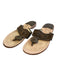 Jack Rogers Shoe Size Est 10 Brown Wood Sandal Open Toe Flat Flower Detail Shoes Brown / Est 10
