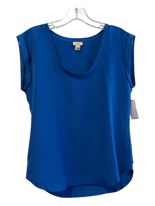 J Crew Size 2 Royal Blue Polyester Scoop Neck Sleeveless Shell Top Royal Blue / 2