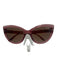 Tom Ford Pink Red Plastic Translucent Cat Eye Sunglasses Pink Red