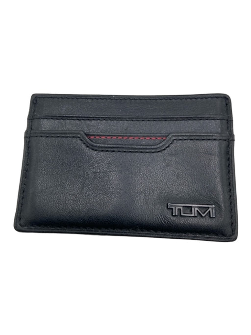 Tumi Black Leather & Acetate Cardholder Wallets Black