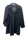 Gallery Size S Black Polyester Button Up Collared Pockets Trench Jacket Black / S