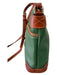 Dooney & Bourke Green & Brown Leather Pebbled GHW Zip closure Crossbody Bag Green & Brown / Medium