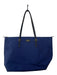 Lauren Ralph Lauren Navy & Black Nylon Leather Detail GHW Zip closure Tote Bag Navy & Black / Medium