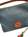 Dooney & Bourke Navy & Brown Canvas Zip Close Logo Leather Crossbody Strap Bag Navy & Brown / Small