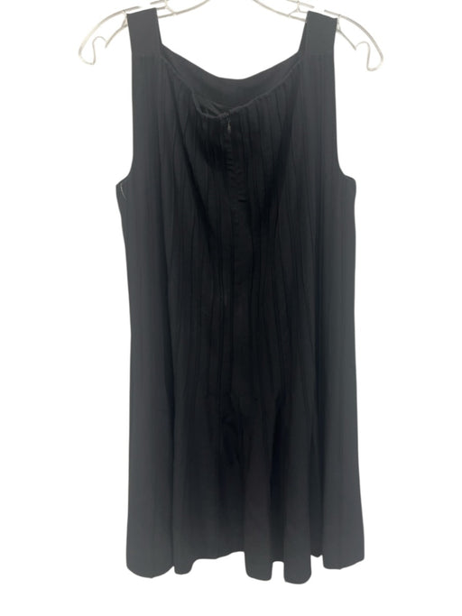 Marc Jacobs Size 8 Black Rayon Blend Sleeveless Pintuck Square Neck Dress Black / 8