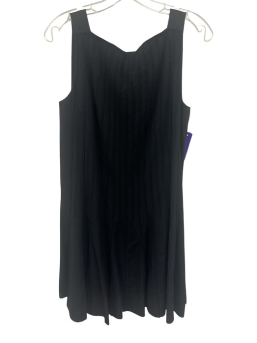 Marc Jacobs Size 8 Black Rayon Blend Sleeveless Pintuck Square Neck Dress Black / 8