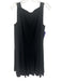 Marc Jacobs Size 8 Black Rayon Blend Sleeveless Pintuck Square Neck Dress Black / 8