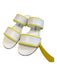 Manolo Blahnik Shoe Size 38 White & yellow Leather Slides Trim Detail Shoes White & yellow / 38