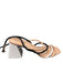 Katy Perry Shoe Size 9 Tan, Black & White Leather Abstract Heel Strappy Shoes Tan, Black & White / 9