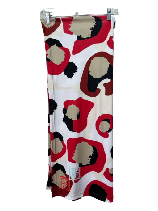 Emily McCarthy Red, White, Black Abstract Long scarf Red, White, Black