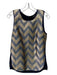 J Crew Size 2 Navy blue & gold Wool Metallic Geometric Sleeveless Top Navy blue & gold / 2