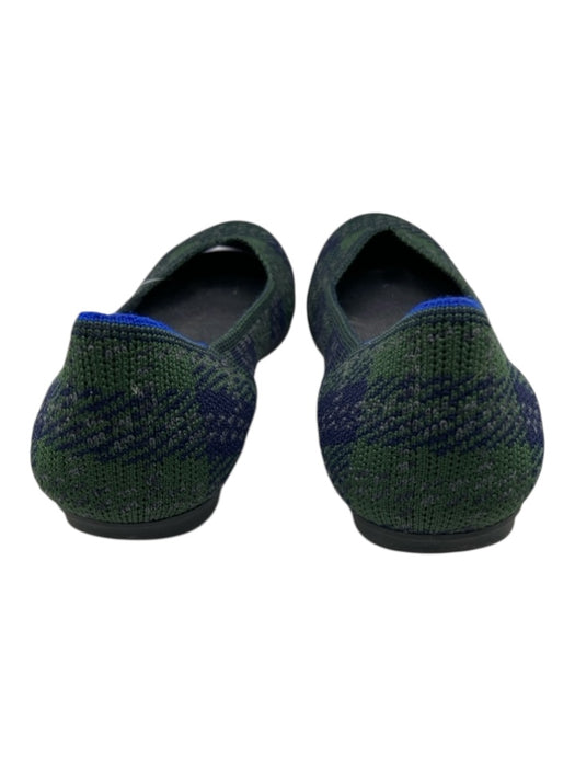 Rothy's Shoe Size 8.5 Navy blue & green Synthetic Knit round toe Flats Navy blue & green / 8.5