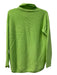 Tina Stephens Size Small Lime Green Cashmere High Neck Ribbed High Low Sweater Lime Green / Small