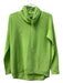 Tina Stephens Size Small Lime Green Cashmere High Neck Ribbed High Low Sweater Lime Green / Small