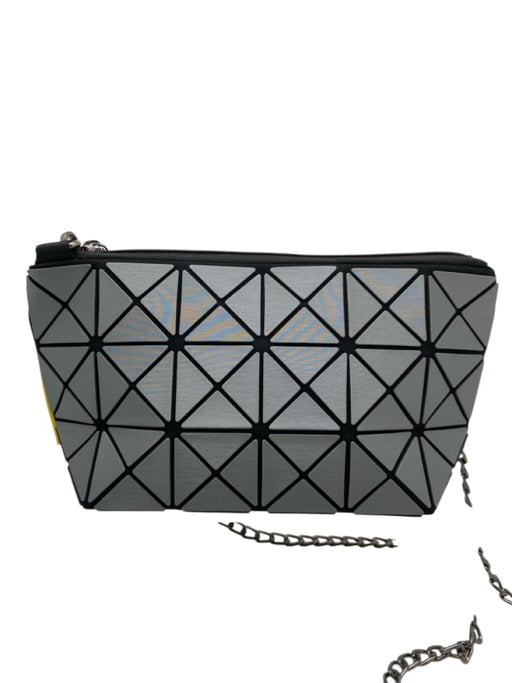 Bao Bao Issey Miyake Gunmetal & black PVC Geometric Rectangular Detachable Bag Gunmetal & black / Small