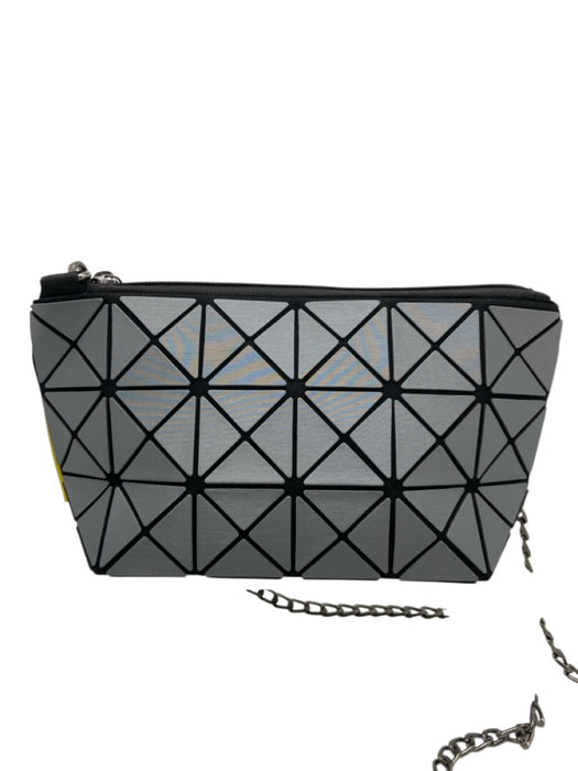 Bao Bao Issey Miyake Gunmetal & black PVC Geometric Rectangular Detachable Bag Gunmetal & black / Small