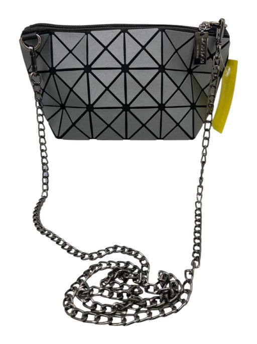 Bao Bao Issey Miyake Gunmetal & black PVC Geometric Rectangular Detachable Bag Gunmetal & black / Small