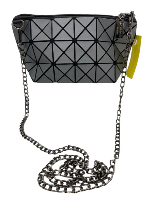 Bao Bao Issey Miyake Gunmetal & black PVC Geometric Rectangular Detachable Bag Gunmetal & black / Small